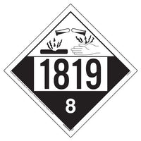 J.J. Keller 1819 Placard - Class 8 Corrosive