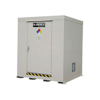 Justrite Non-Combustible Outdoor Safety Locker, 6-Drum, Explosion Relief Panels