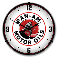 Pan Am Motor Oils 14" LED Wall Clock