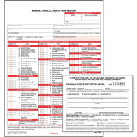 JJ Keller Annual Vehicle Inspection Report (Carbonless) + Label, Retail Packaging