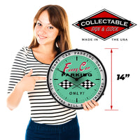 Funny Car Parking Only "All Others Will be Eliminated" 14" LED Wall Clock
