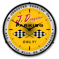 Jr Dragster Parking Only "All Others Will be Eliminated" 14" LED Wall Clock