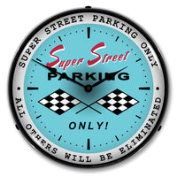 Super Street Parking Only "All Others Will be Eliminated" 14" LED Wall Clock