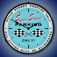 Super Street Parking Only "All Others Will be Eliminated" 14" LED Wall Clock