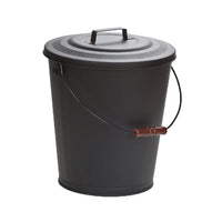 Dagan Black Steel 5-Gallon Ash Bucket With Wood Handle