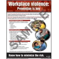 JJ Keller Workplace Safety Advisor Poster - "Workplace Violence: Prevention is key"