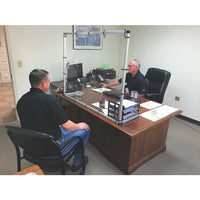Justrite 3' X 4' Counter/Desktop Workspace Cough And Sneeze Guard, PVC In Aluminum Frame