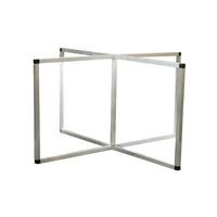 Justrite 4' X 4' Round Table Top Workspace Cough And Sneeze Guard, PVC In Aluminum Frame