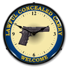 Lawful Concealed Carry 14" LED Wall Clock