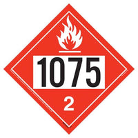 JJ Keller .024" Aluminum 1075 Placard, Division 2.1 Flammable Gas