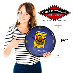 Champlin Hi-Vi Motor Oil 14" LED Wall Clock