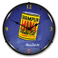 Champlin Hi-Vi Motor Oil 14" LED Wall Clock