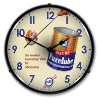 Purelube High HP Motor Oil 14" LED Wall Clock