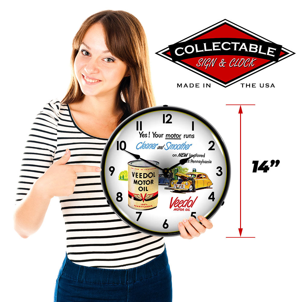 Veedol Motor Oil 14" LED Wall Clock