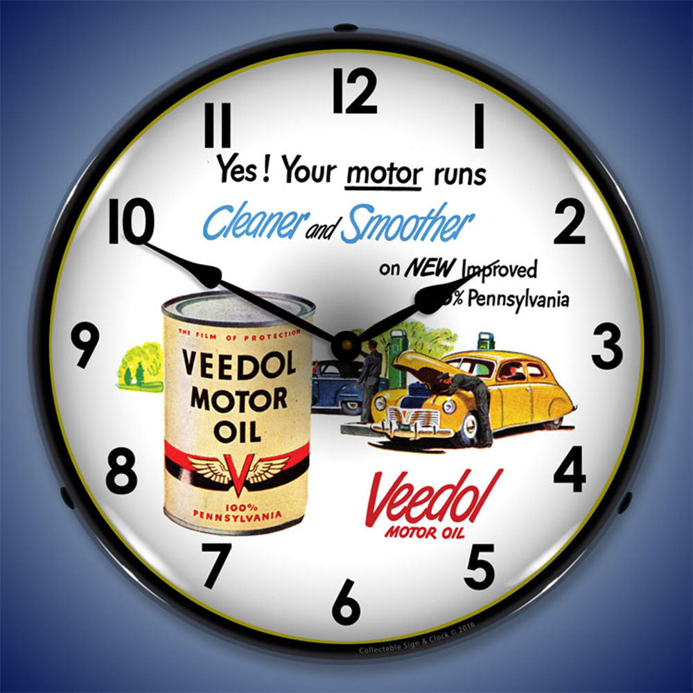 Veedol Motor Oil 14" LED Wall Clock