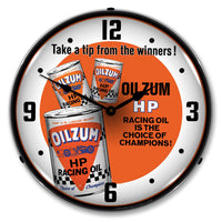 Oilzum HP Racing Oil 14" LED Wall Clock