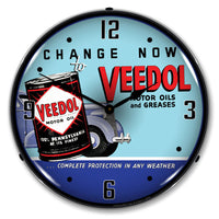 Veedol Oil and Grease 14" LED Wall Clock