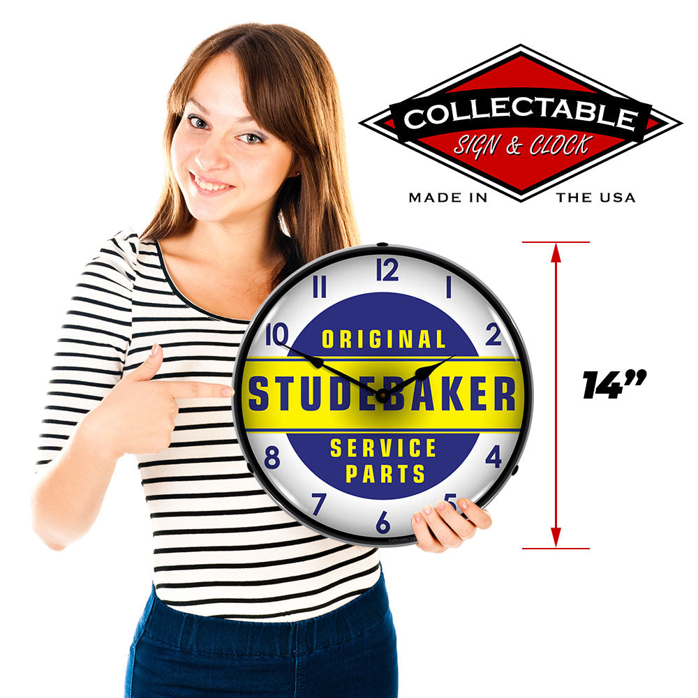 Original Studebaker Service Parts 14" LED Wall Clock