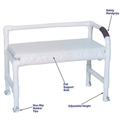 MJM Adjustable Bath Bench, 250 lb Capacity