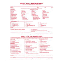 JJ Keller Detailed Driver's Vehicle Inspection Report (DVIR) with CSA Checklist (Pack of 3)