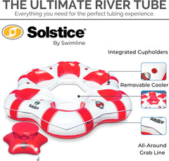 Swimline Solstice Inflatable SuperChill Island 6 Person Water Raft Float Lounger