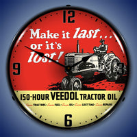 Veedol Tractor Oil 14" LED Wall Clock