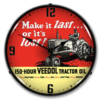 Veedol Tractor Oil 14" LED Wall Clock