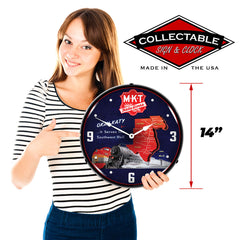 MKT Katy Lines 14" LED Wall Clock