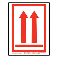 JJ Keller This End Up Orientation Arrows Package Marking, Poly, Red Ink (Pack of 500)