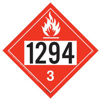 JJ Keller 1294 Placard, Class 3 Flammable Liquid, 176 lb Polycoated Tagboard