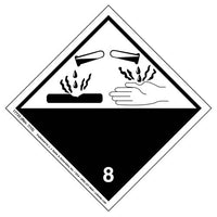 JJ Keller International Dangerous Goods Labels, Class 8, Corrosive Vinyl (Pack of 500)