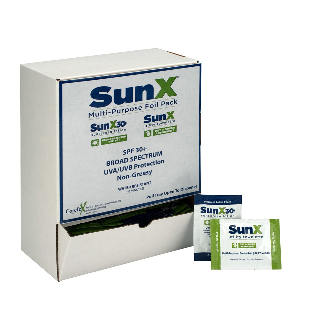 First Aid Only SunX30 Lotion and Wipe Combo Pack, 50 Count Box