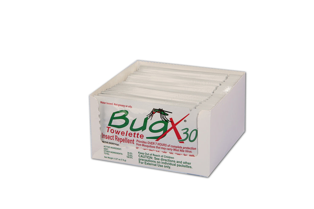 First Aid Only BugX30 Insect Repellent Wipes with 30% DEET, 25 Count Box