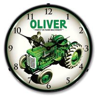 Oliver Super 55 Farm Tractor "Finest in Farm Machinery" 14" LED Wall Clock