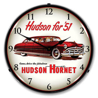 Hudson for 51 "Come Drive the Fabulous Hudson Hornet" 14" LED Wall Clock