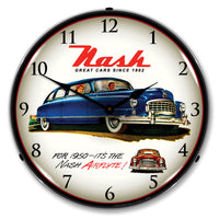 Nash "For 1950 It's the Nash Airflyte!" 14" LED Wall Clock