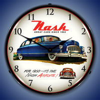 Nash "For 1950 It's the Nash Airflyte!" 14" LED Wall Clock