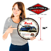 Nash "For 1950 It's the Nash Airflyte!" 14" LED Wall Clock