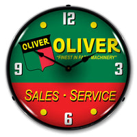 Oliver Tractor Sales and Service "Finest in Farm Machinery" 14" LED Wall Clock
