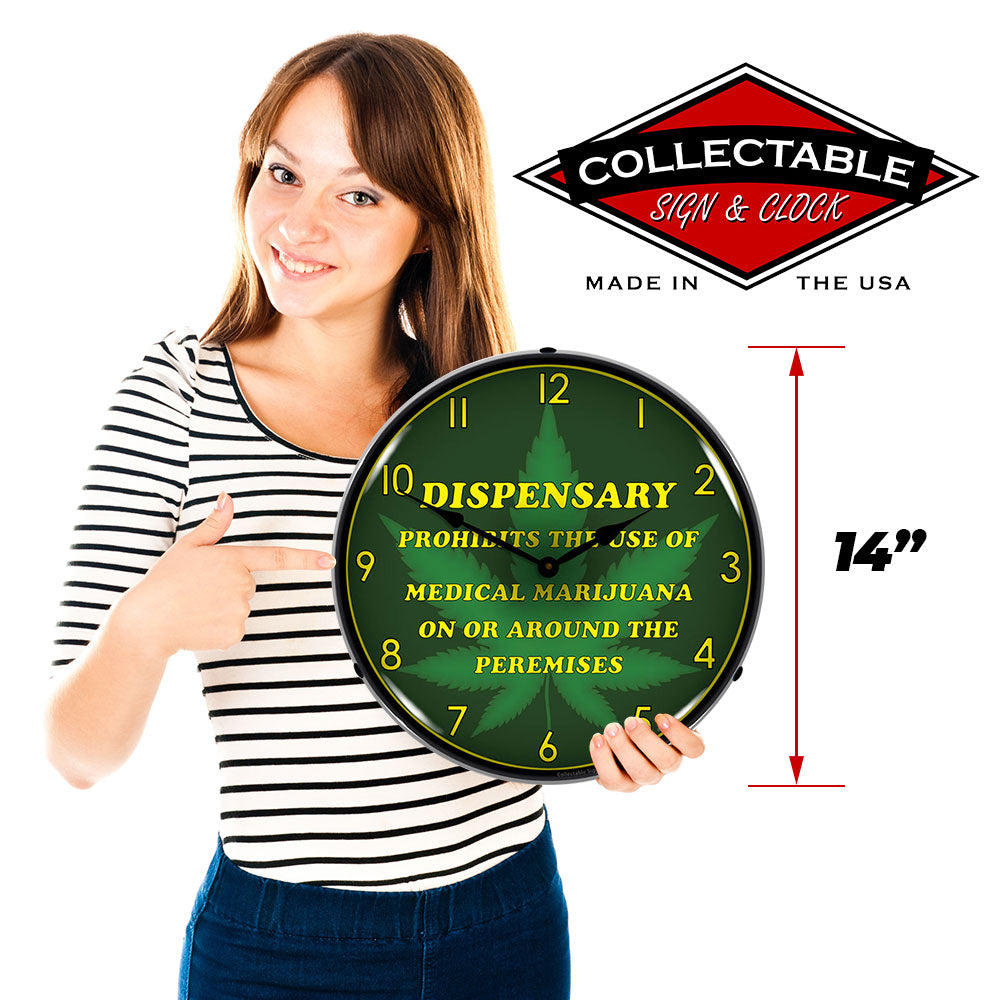 Marijuana Dispensary 14" LED Wall Clock
