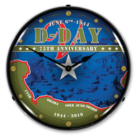 D-Day 75th Anniversary, 1944-2019 14" LED Wall Clock