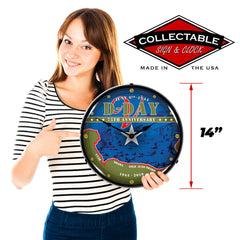 D-Day 75th Anniversary, 1944-2019 14" LED Wall Clock