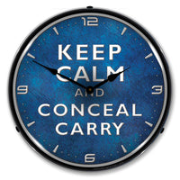 Keep Calm and Conceal Carry 14" LED Wall Clock
