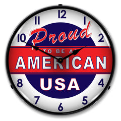 Proud to be American 14" LED Wall Clock