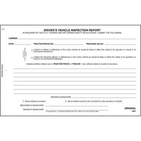 JJ Keller Simplified Driver's Vehicle Inspection Report, 2-Ply, Carbonless - Stock