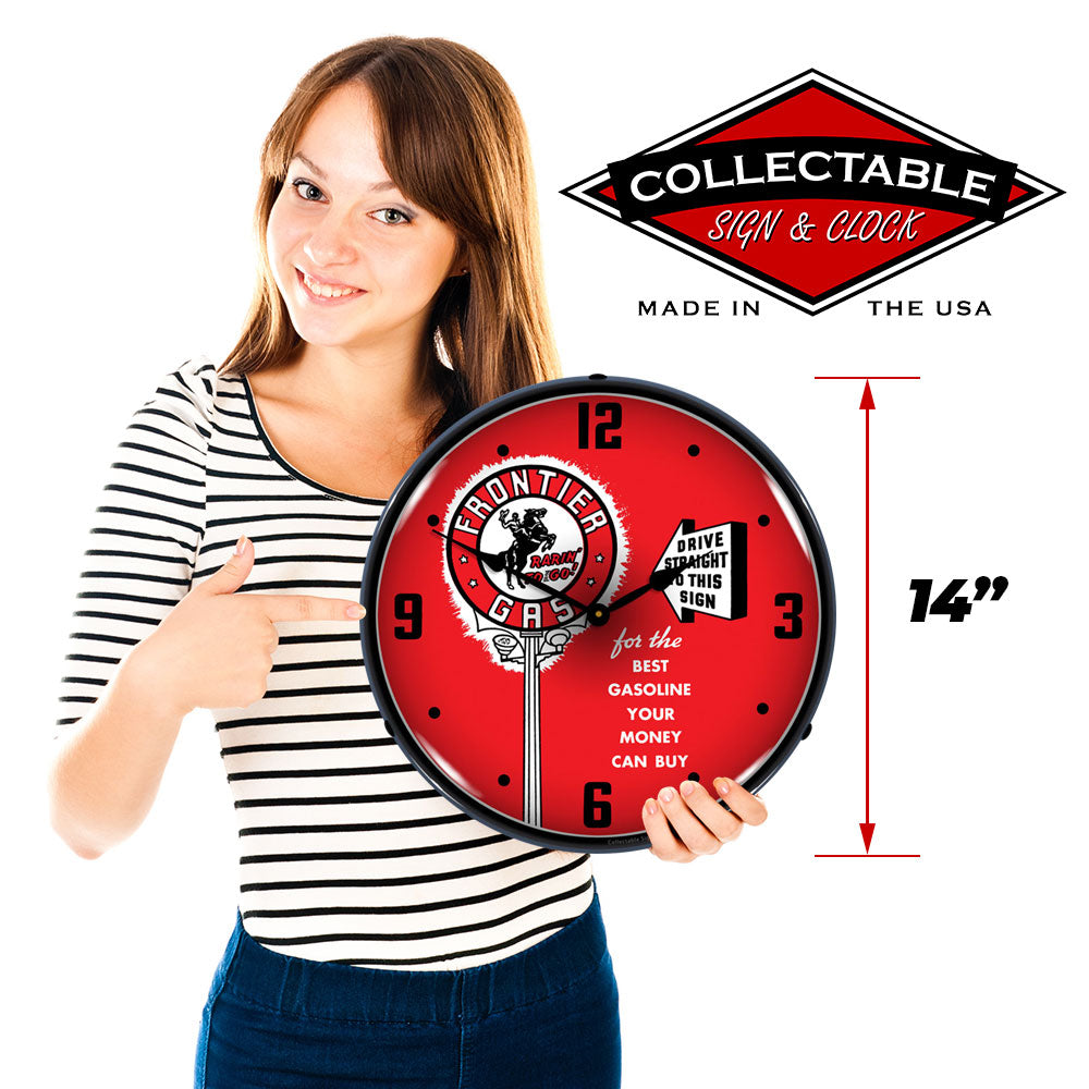 Frontier Gas 14" LED Wall Clock
