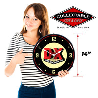 DX Lubricating Motor Fuel 14" LED Wall Clock