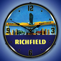 Richfield Station 1940s 14" LED Wall Clock