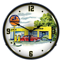 Richfield Station 1960s 14" LED Wall Clock