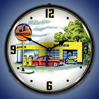 Richfield Station 1960s 14" LED Wall Clock